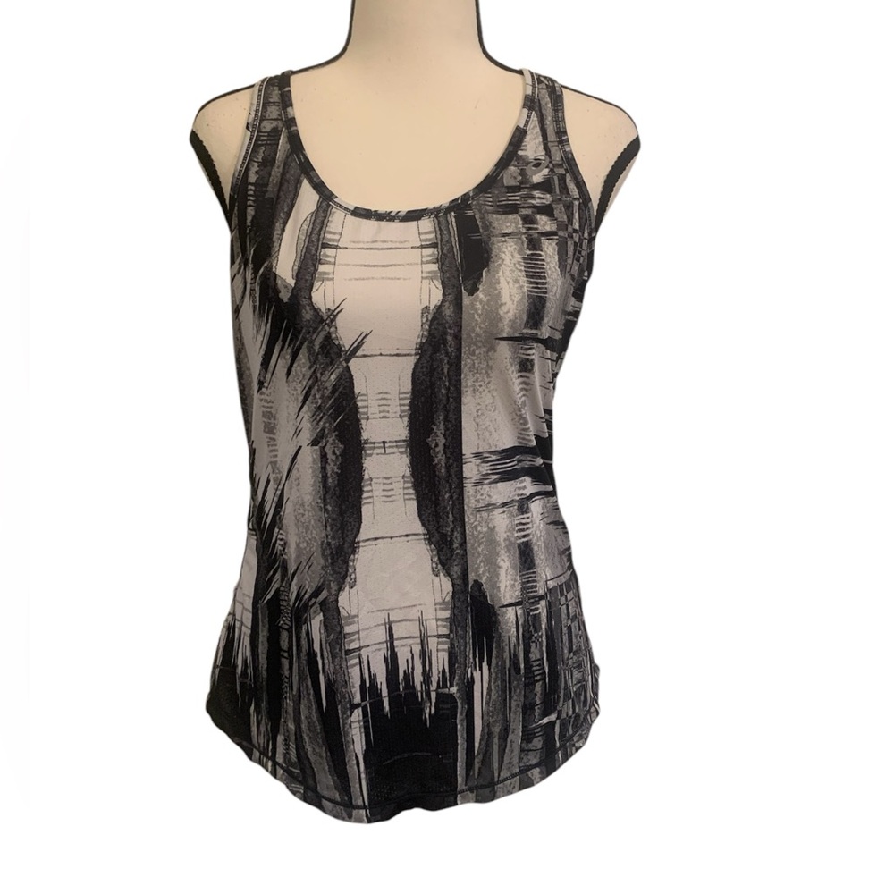 ASICS | Black and white racer back tank top